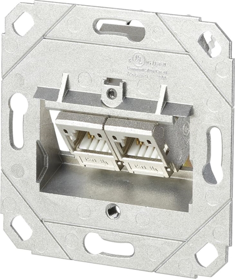 Picture of Metz Connect C6Amodul 2 Port 180°M UP0-Dose, reinweiß RAL9010