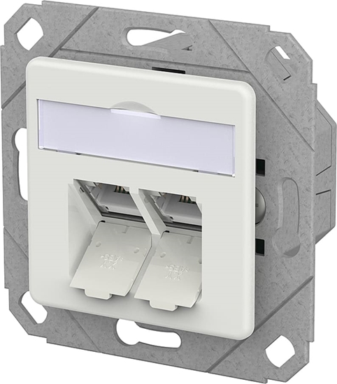 Picture of Metz Connect E-DAT C6A IDC Dose, 2 Port, UPk, verkehrsweiß