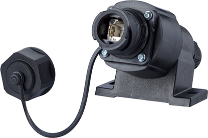 Attēls no Metz Connect E-DAT Industry IP67 V1 AP + RJ45 field jack insert Cat.6 Class EA, T568A