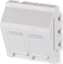 Attēls no Metz Connect Keystone Anschlussdose 45x45 mm, 2 Port unbestückt, reinweiß RAL 9010