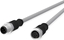 Picture of Metz Connect M12 Sensor-/Aktorleitung, A-kodiert, M12 Stecker gerade - M12 Buchse gerade, grau, 1 m