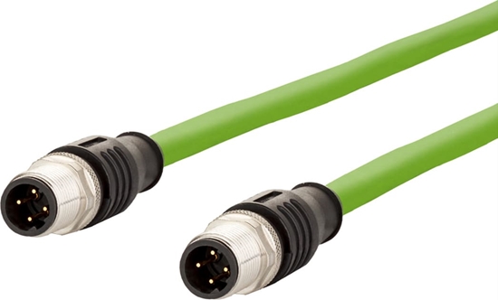 Picture of Metz Connect Verbindungsleitung M12 ST-M12 ST, 4-polig D-kodiert, 1 m