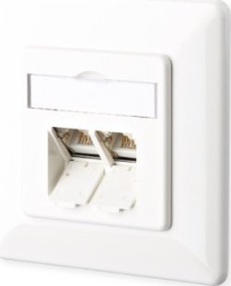 Picture of Metz METZ CONNECT E-DAT C6 2-portowy podtynkowy w kolorze czystej bieli