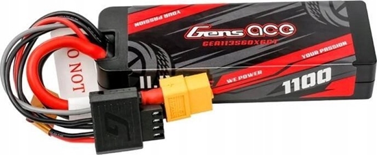 Изображение Gens Ace ML Akumulator Lipo Gens ace G-Tech 1100mAh 11.1V 3S1P 60C GRP-76 Hardcase z wtyczk XT60