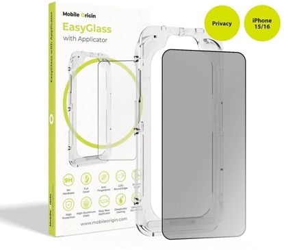 Attēls no Mobile Origin Mobile Origin EasyGlass Privacy with Applicator iPhone 15/iPhone 16