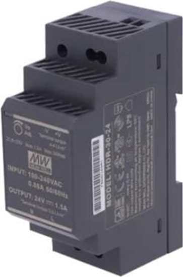 Picture of Mojeledy Przewodowy zasilacz 24v dc 30w na szyn din czarny ZS-24/30 Tech Sterowniki