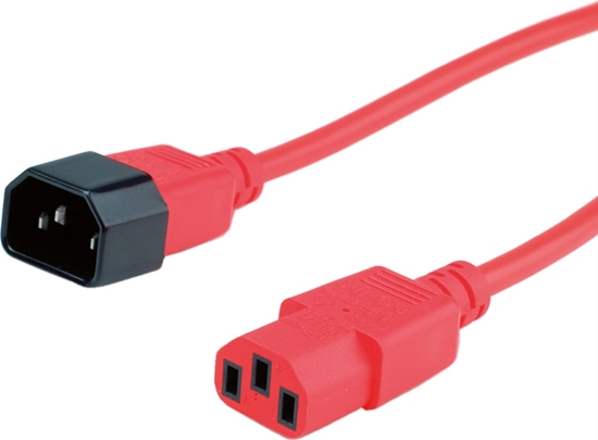 Picture of Monitor Power Cable, IEC 320 C14 - C13, red, 0.8 m Roline