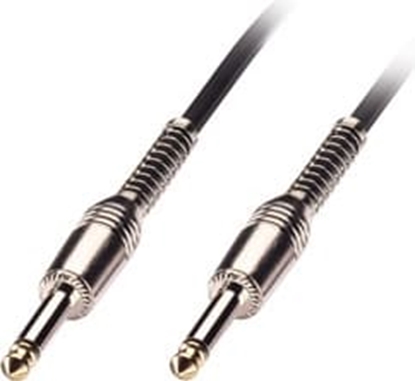 Attēls no Mono Audio kabelis 6.3mm, straight, M/M, melns, 6.0m Lindy