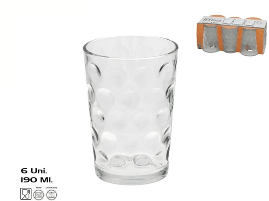 Picture of Monroe Szklanki (6 gab.) 190 ml 10 x 9 x 7 cm KITCHEN&GO 8445393443836 (8445393443836)