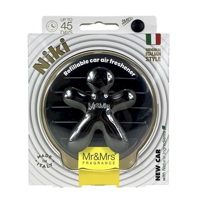 Изображение Mr&Mrs Fragrance Niki Big Titanium Chrome Car Air Freshener New Car