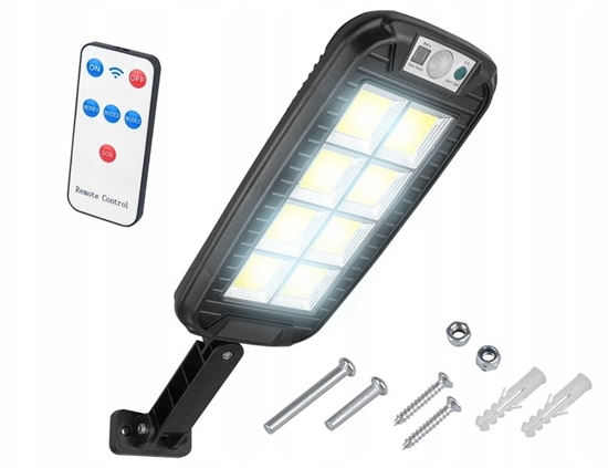 Picture of Nawietlacz Vobmat Lampa solarna  LTC 8xCOB 4500K z czujnikiem ruchu,zmierzchu i pilotem HQ