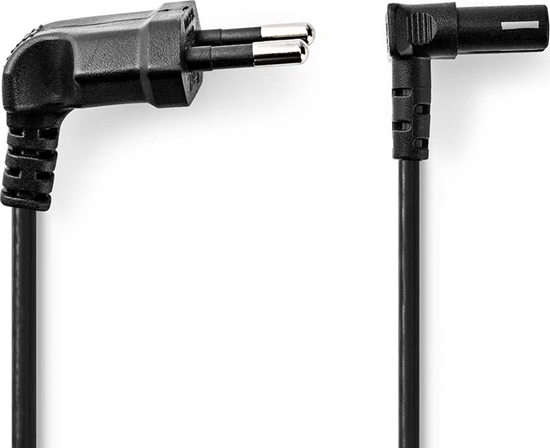 Picture of Nedis CEGL11075BK20 kabel zasilajce Czarny 2 m Wtyczka zasilajca typu C C1 panel
