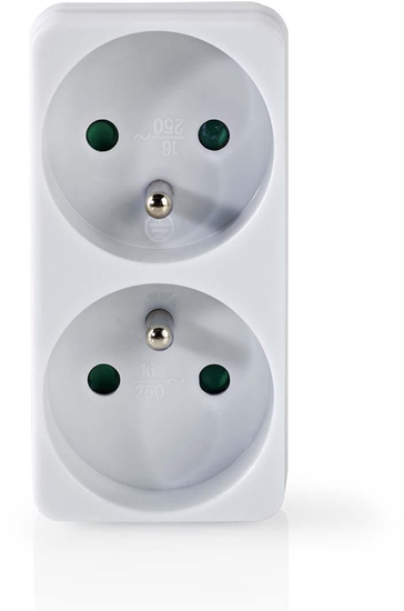 Изображение Nedis Nedis PSSPL200C2WT rozgaziacz 2 x gniazdo sieciowe Wewntrzna Biay