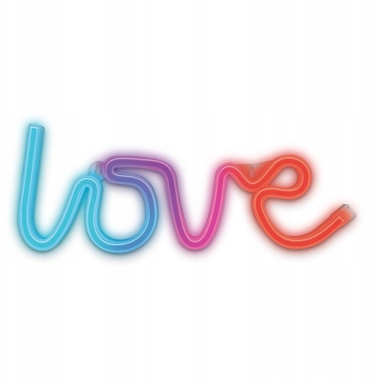Изображение Dekoracja witeczna TelForceOne Neon LED RGB LOVE FLRN01 + pilot Forever Light