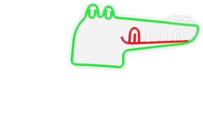 Изображение Neon PLEXI LED JURASSIC KROKODYL zielony FLNJ03 Forever Light