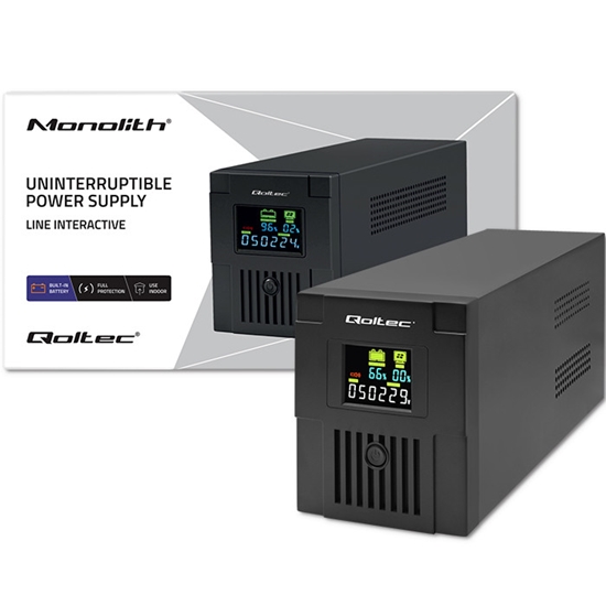 Picture of Nepārtrauktās barošanas avots (UPS) Line Interactive | Monolith | 2000VA | 1200W | LCD | USB | RJ45