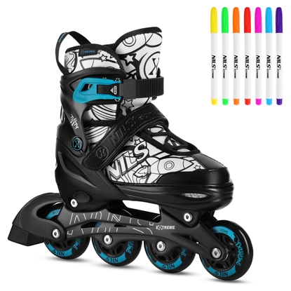 Изображение NH10907 4-IN-1 INLINE SLIDAS AR NOMAINAMU HOKEJA ASPIENU TINTY GREEN IZMĒRS S (31-34) NILS EXTREME