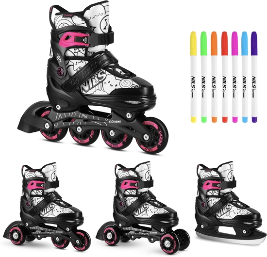 Изображение Nils Extreme NH10907 4w1 YWOROLKI Z WYM. POZ HOKEJOW TINTY RÓOWE ROZM. S(31-34) NILS EXTREME
