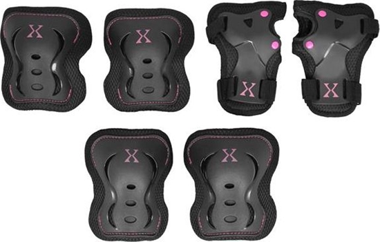 Изображение Nils Extreme Zestaw Ochraniaczy Extreme czarno-róowe r. L (16-60-123)