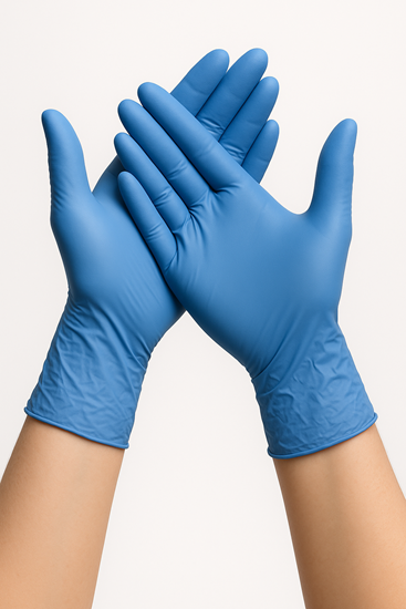 Picture of Nitrila cimdi bez pūdera, "Epiderm protect blue plus", 24cm, zili, (M), (100gab), (10iep/k