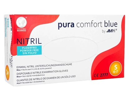 Picture of Nitrila cimdi bez pūdera, 24cm, zili, (S), (100gab), (10iep/kaste)