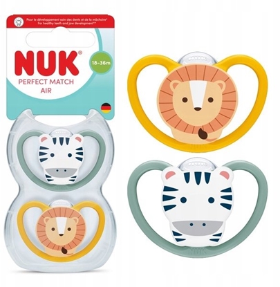 Attēls no NUK NUK SMOCZEK USP 2EL 18-36M PM AIR ZEB/LEW1017723