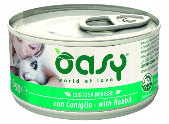 Picture of Oasy OASY KOT MOUSSE KROLIK 85G PUSZKA OKM-3549