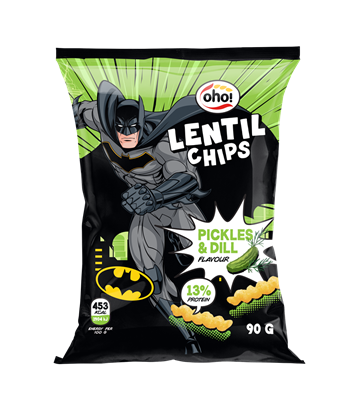 Attēls no Oho Lēcu čipsi ar gurķu un diļļu garšu BATMAN 90g