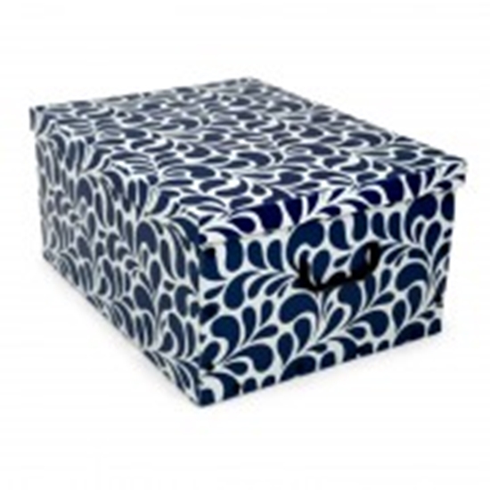 Picture of ORDINETT Kaste kartona 49x39x25cm Big Box Goccia asorti  zila/gaisi peleka/bordo 8004226010401