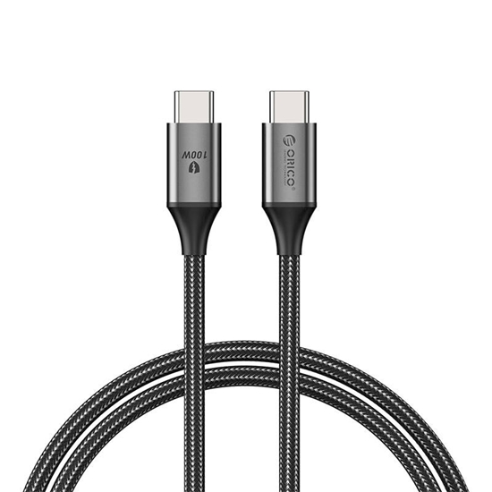 Изображение Orico 100W USB-C līdz USB-C lādēšanas kabelis (mel
