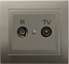 Attēls no Ospel Gniazdo Antenowe R/TV Kocowe 2,5-3DB Satyna Light KIER OSPEL