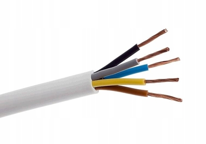 Изображение OWY Przewód OWY 5X6mm2 biay 300/500V bben cecha OWY5X6 - OWY5X6