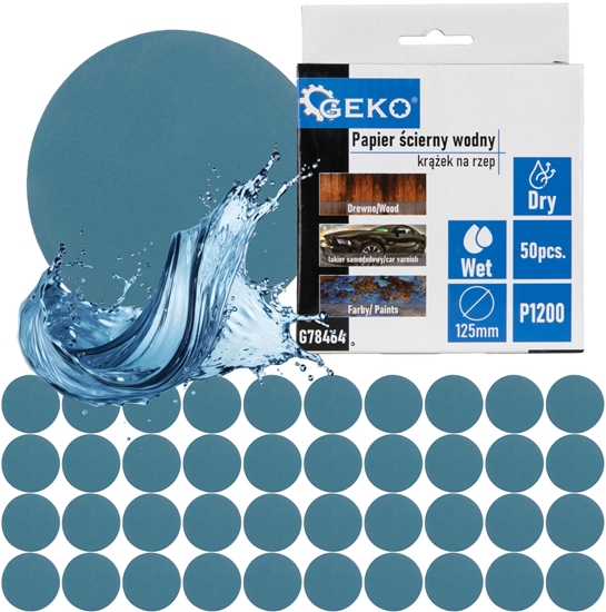 Изображение Papier cierny wodny  krek na rzep 125mm P1200 (50/1000)