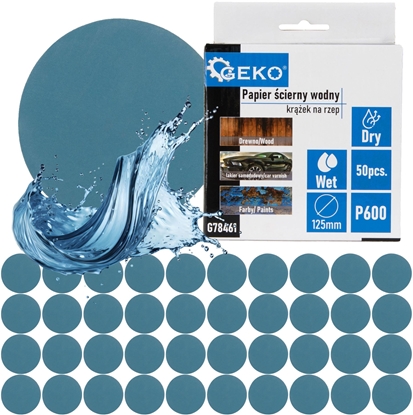 Изображение Papier cierny wodny  krek na rzep 125mm P600 (50/1000)