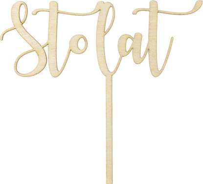 Изображение Party Deco Topper na tort Sto Lat - 14 cm uniwersalny (42410-uniw) - 42410-uniw