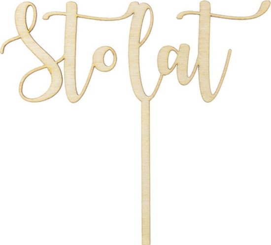 Picture of Party Deco Topper na tort Sto Lat - 14 cm uniwersalny (42410-uniw) - 42410-uniw