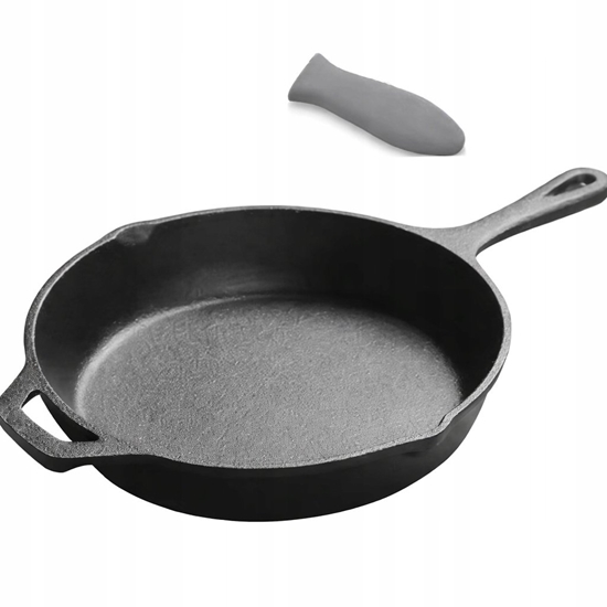 Изображение Patelnia KRISBERG Patelnia eliwna 26cm z nakadk silikonow na uchwyt KRISBERG KS-7738