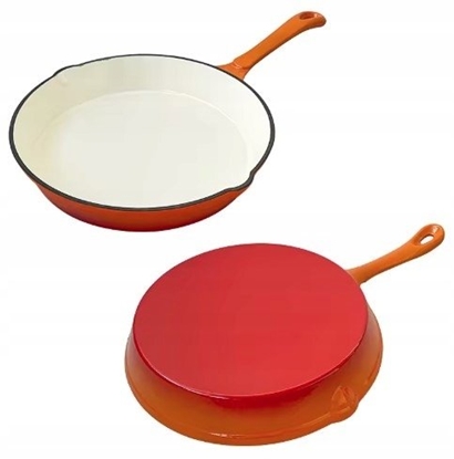 Attēls no Patelnia KRISBERG Patelnia eliwna emaliowana Czerwony 25cm KS-7706