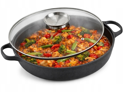 Attēls no Patelnia KRISBERG Patelnia eliwna wok 35cm z pokryw KRISBERG KS-7742