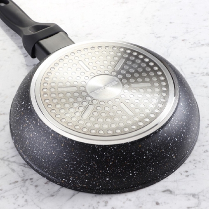 Attēls no Patelnia Tiross Patelnia marmurowa z pokrywk 20cm na gaz INDUKCJA nieprzywierajca TIROSS TS-1253P