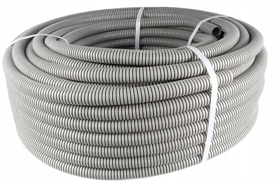 Picture of Pawbol Rura karbowana Pawbol 6100A-50P PVC, typ lekki 320N, 50 m szara