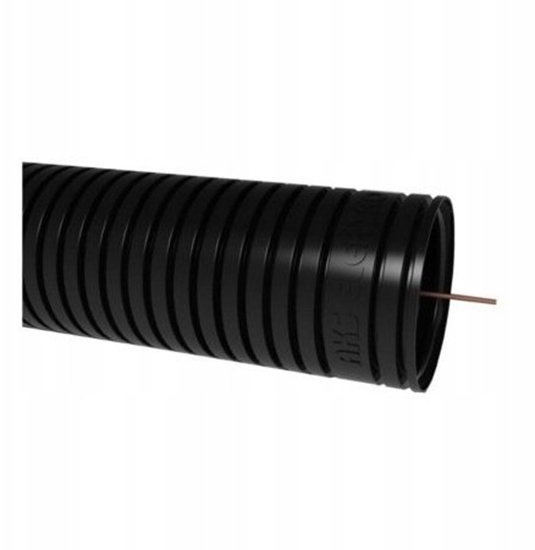 Picture of Pawbol Rura karbowana Pawbol 6160-25/750P PVC, typ 750N z pilotem 25 m czarna
