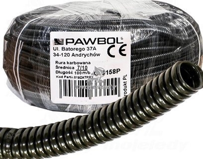 Attēls no Pawbol Rura karbowana Pawbol G.6157P samochodowa, zwyka 100 m, 7/10 mm czarna