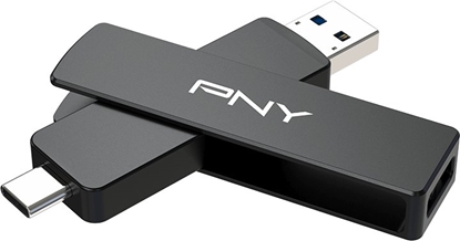 Attēls no Pendrive PNY PNY DUO LINK V3 pami USB 2 TB USB Type-A / USB Type-C 3.2 Gen 2 (3.1 Gen 2) Czarny