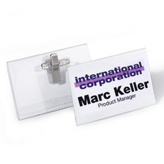 Picture of Personas ID turētājs DURABLE ar metāla klipsi 40x75 mm