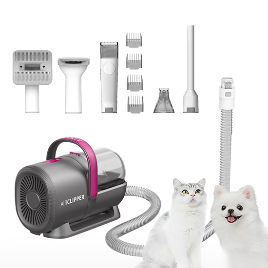 Изображение PETKIT  Air Clipper Pet Grooming Vacuum Kit 5in1  LM4  Grey/White