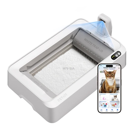 Picture of PETKIT Purobot Crystal Duo with Camera Self-Cleaning Cat Litter Box  White(Atv.iepak)