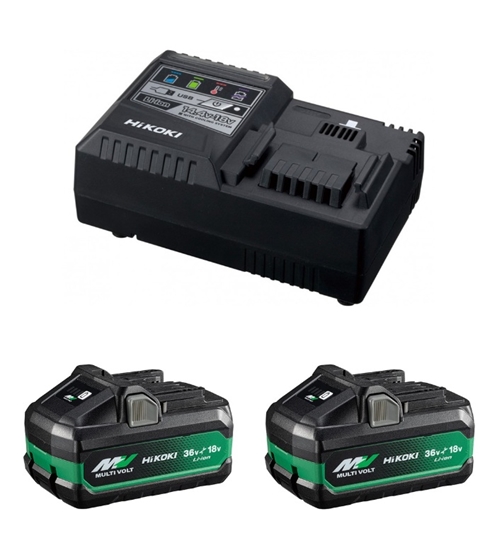 Picture of Piederumu komplekts Hikoki UC18YSL3WJZ; 18/36 V; 2x4,0 Ah; Li-ion