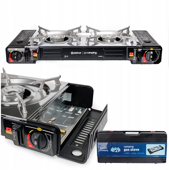 Picture of Genway PLATINET CAMPING COOKING STOVE 2 BURNER BLACK [46135]