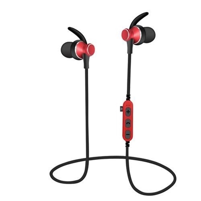 Picture of Platinet Premium Bluetooth Sport Headset & Handsfree / MicroSD Card Reader / A2DP / Red